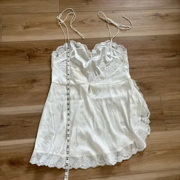 For Love And Lemons White Lace Trim Chemise - Picture 8 of 11